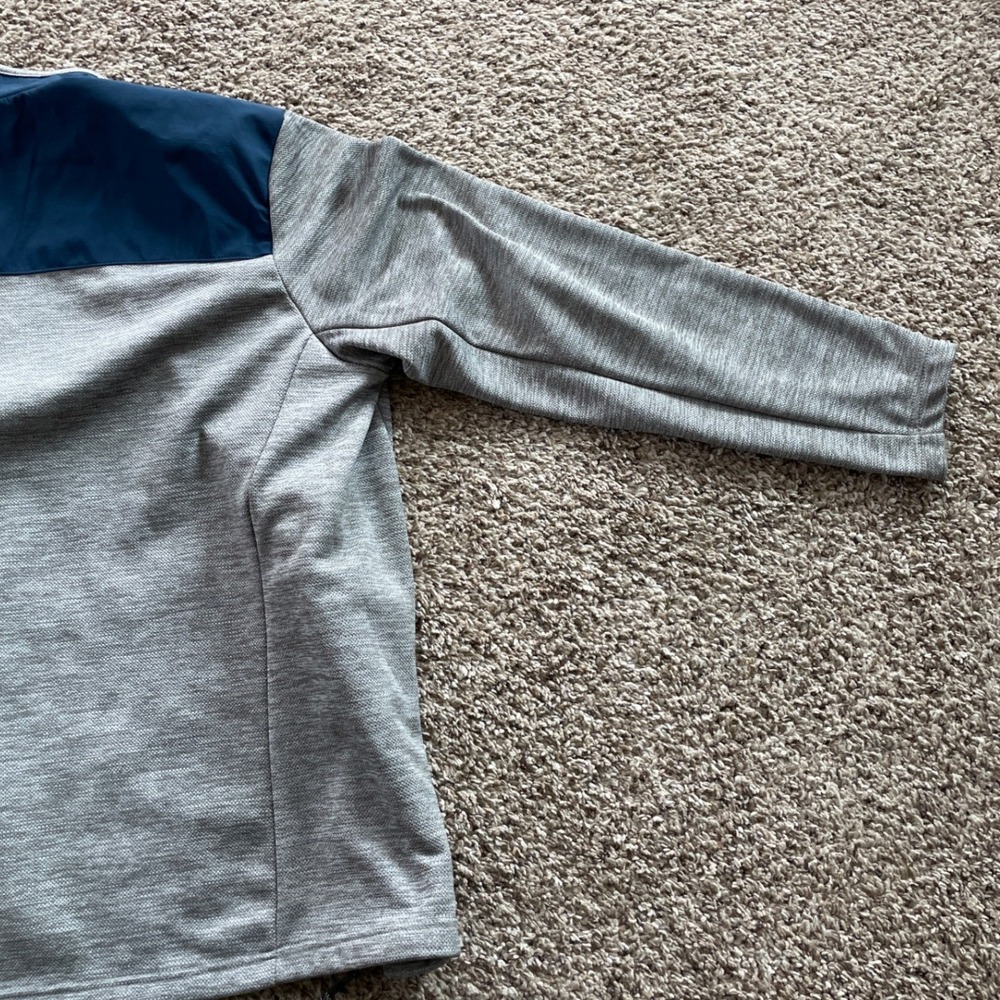 Orvis Mens XL Full Zip Fleece Jacket Grey Navy Blue Classic Collection Sweater - Picture 14 of 16